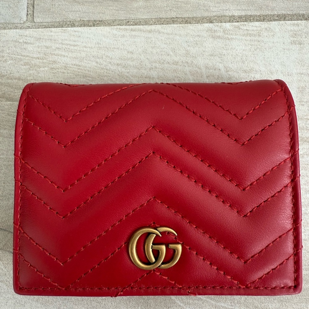 GG MARMONT CARD CASE WALLET. NWT